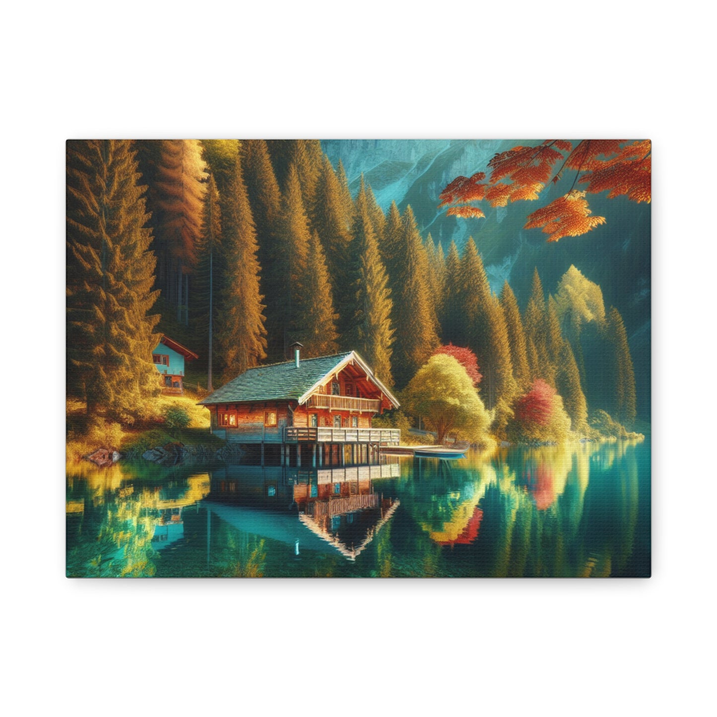 Canvas Print - Lakeside Cabin Inspired Design