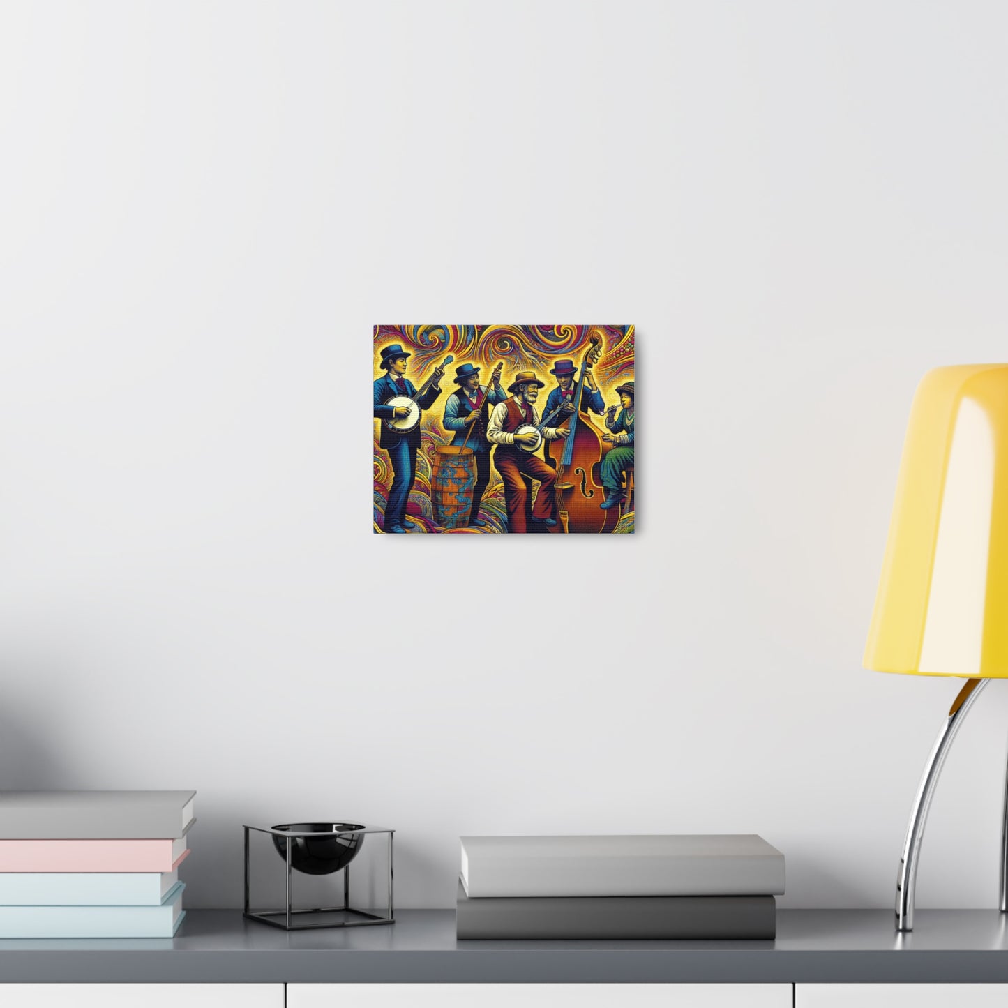 Canvas Art Wrap - Trippy Band Artwork