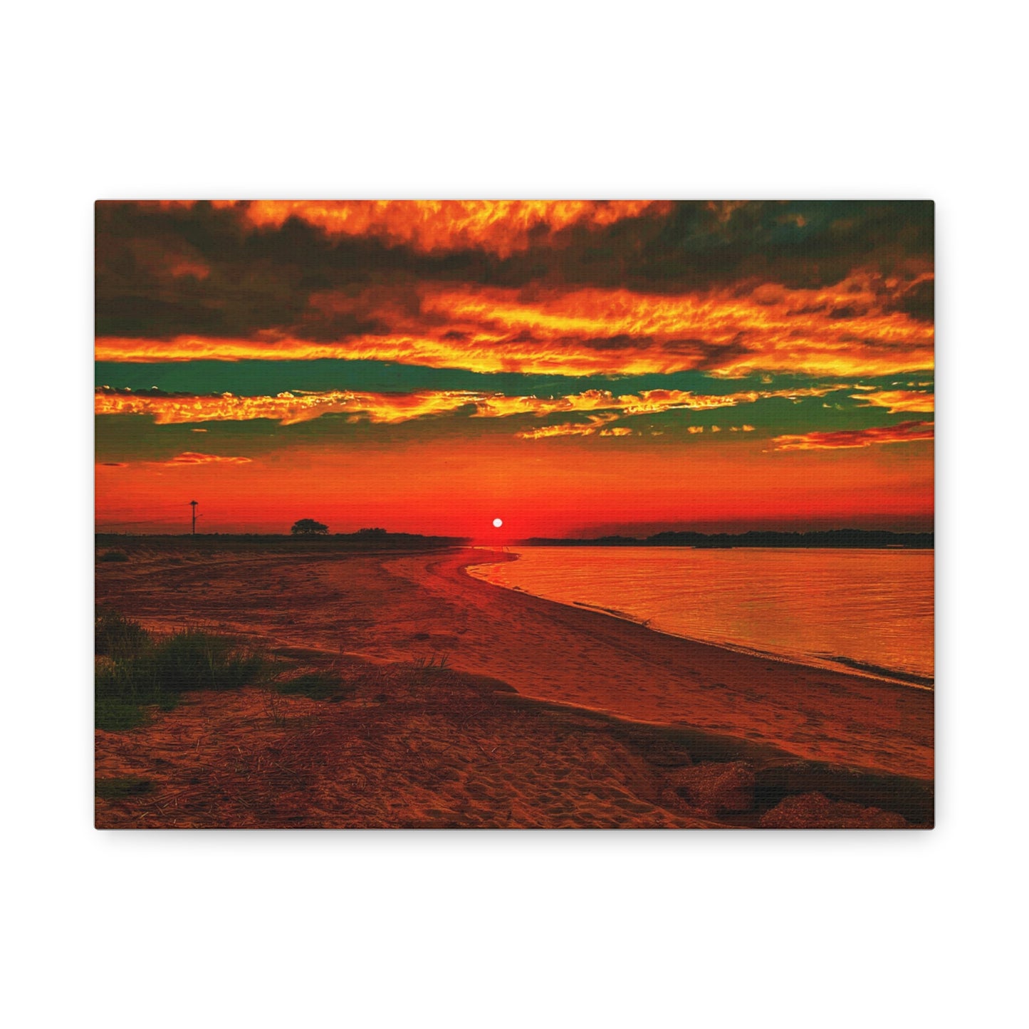 Canvas Art - Sunset Stroll Matte Print 25"