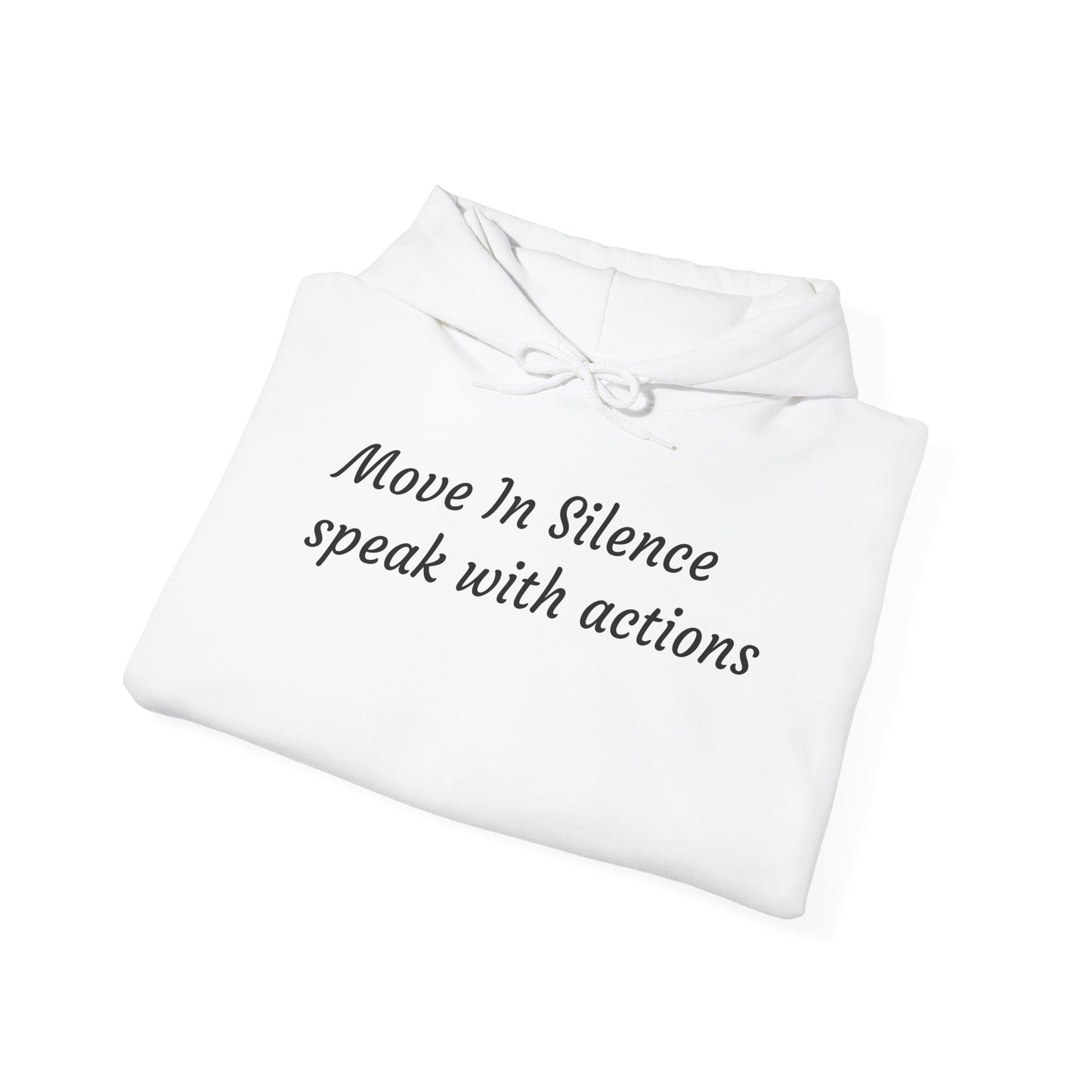 Hooded Sweatshirt - 'Move in silence, speak with actions' Sunset Sweatshirt