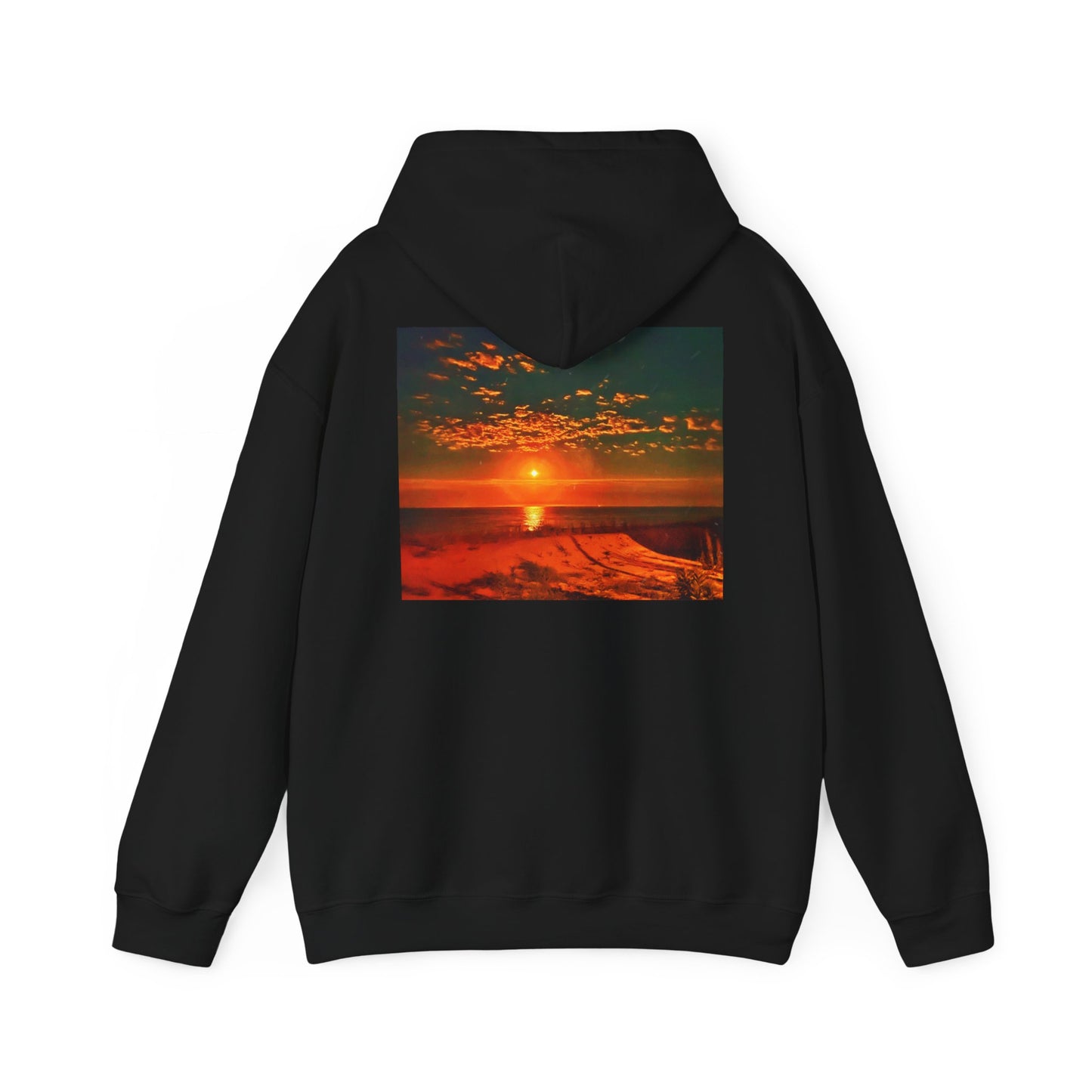 Hooded Sweatshirt - 'Move in silence, speak with actions' Sunset Sweatshirt