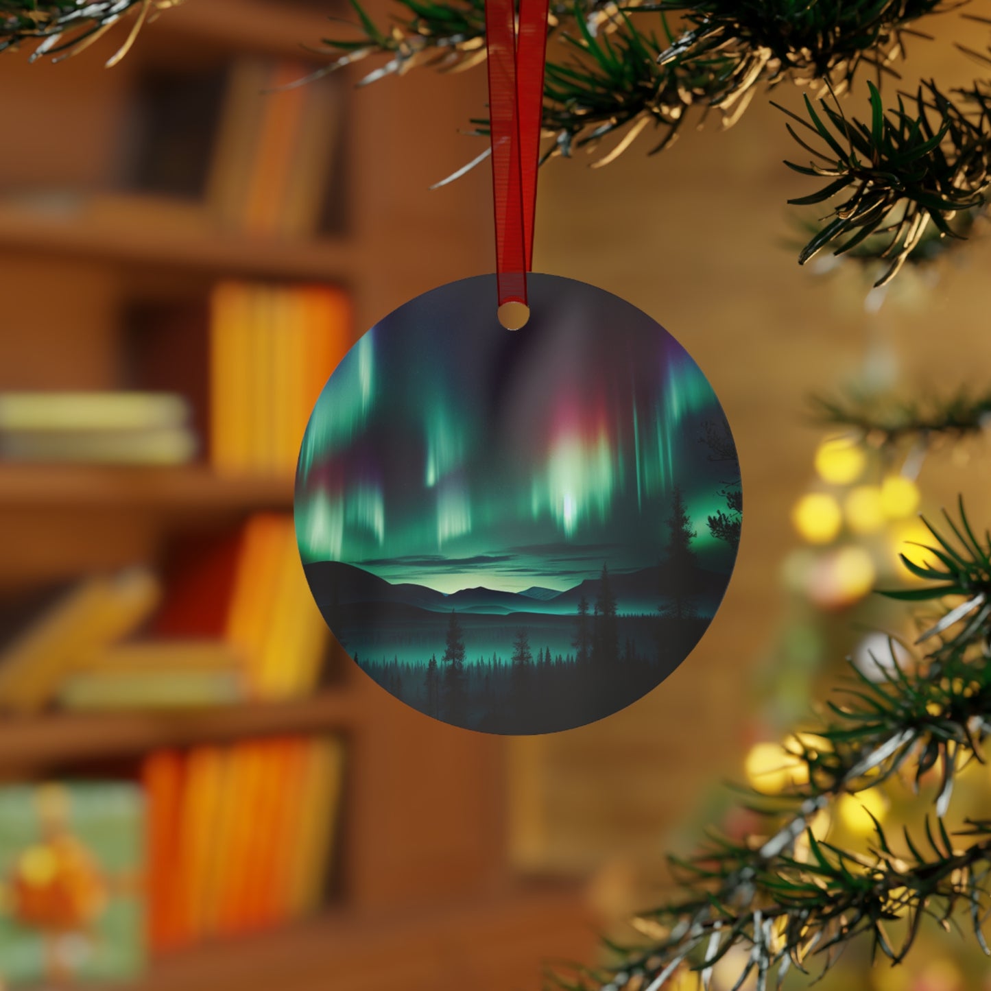 Christmas Metal Ornaments-Northern Lights Design