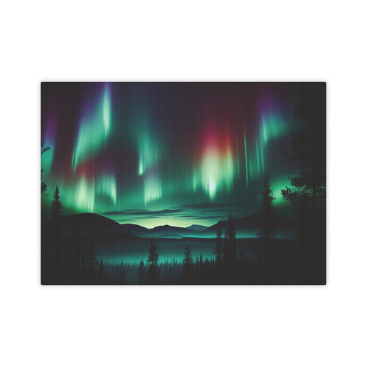 Canvas Photo Tile - Northern Lights Painting