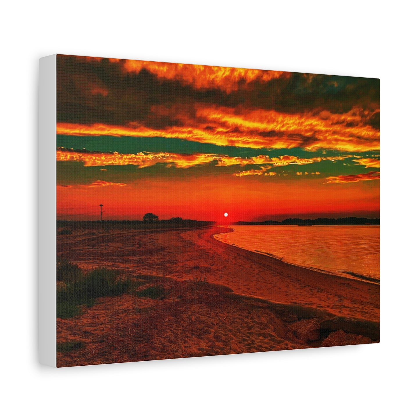 Canvas Art - Sunset Stroll Matte Print 25"