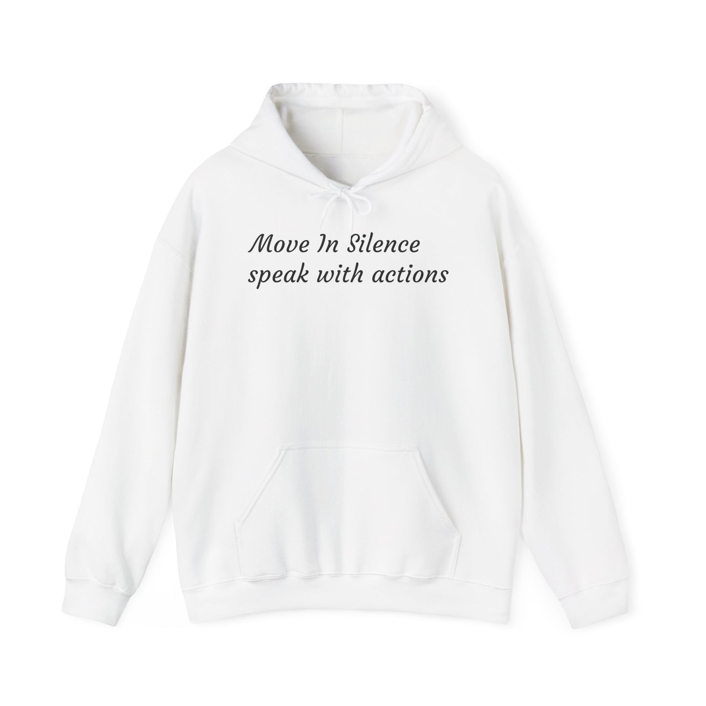 Hooded Sweatshirt - 'Move in silence, speak with actions' Sunset Sweatshirt