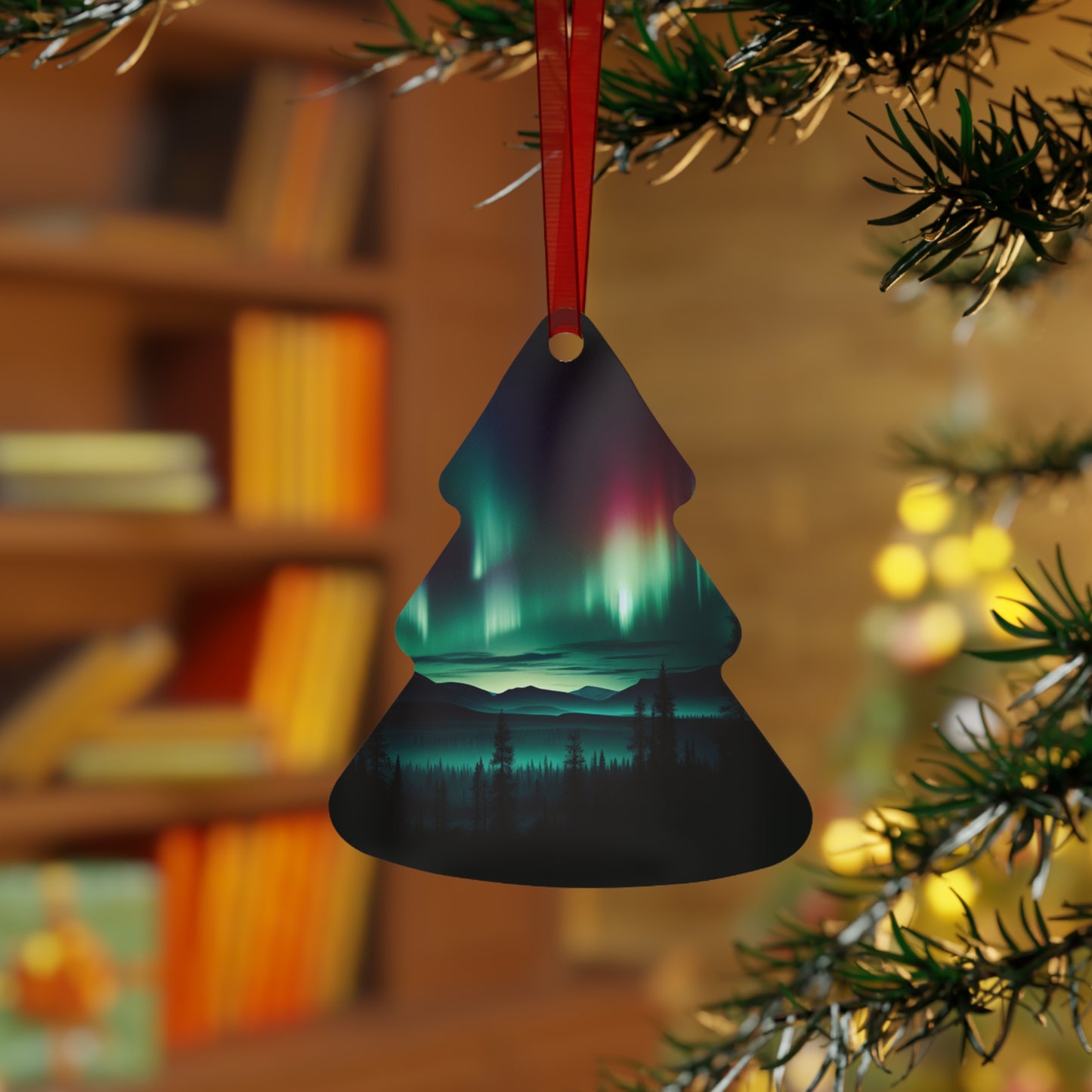 Christmas Metal Ornaments-Northern Lights Design