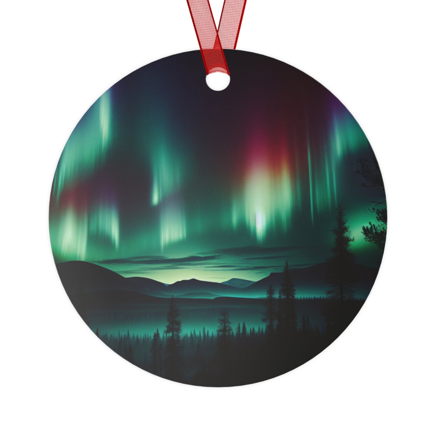 Christmas Metal Ornaments-Northern Lights Design