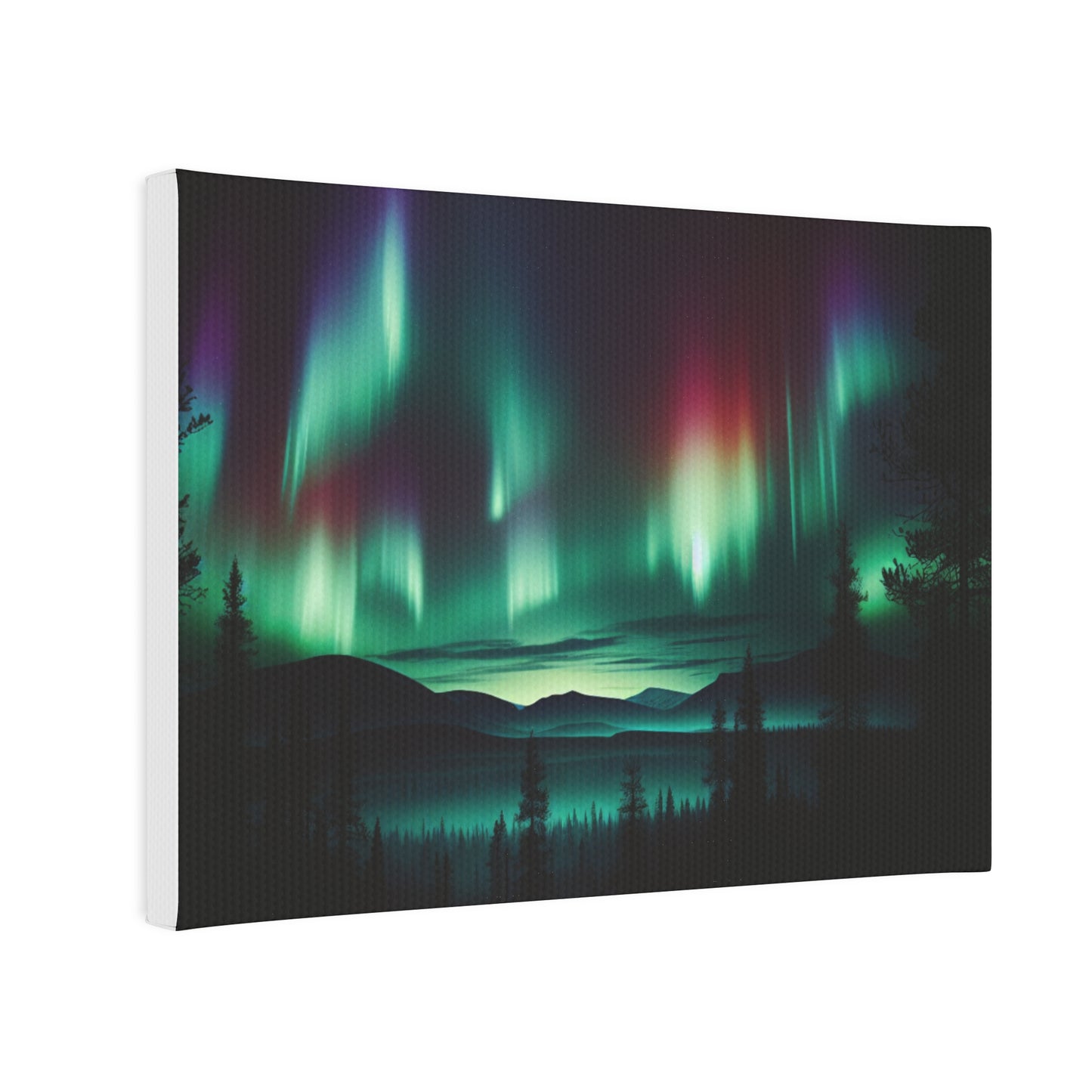 Canvas Photo Tile - Northern Lights Painting